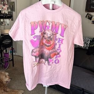 Pink Pygmy Hippo Graphic T-Shirt